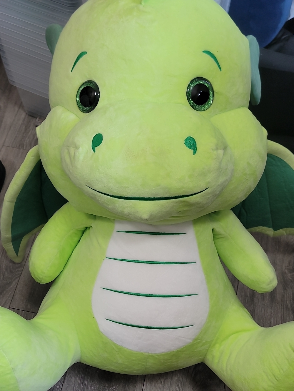 Large Jumbo Cute Green Dragon Stuffed Animal Plush Toy